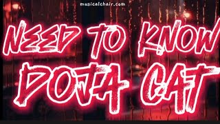 Doja Cat Need to know lyrics [upl. by Nayrda]