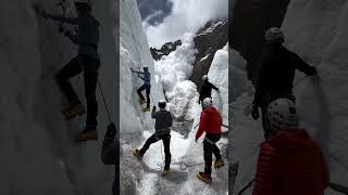 Ice Climbing falls  K2 Base camp youtubeshorts k2 iceclimbing [upl. by Theodor]