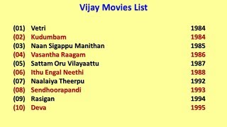 Vijay Movies List [upl. by Ytisahc40]