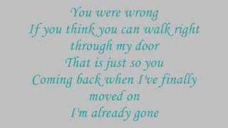 Kelly Clarkson Gone lyrics [upl. by Eyk]