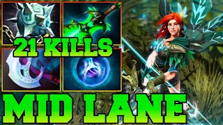 21 Kills Windranger  Windranger Dota 2 Carry Mid Lane 735 Meta Pro Gameplay Build Guide [upl. by Seidule295]