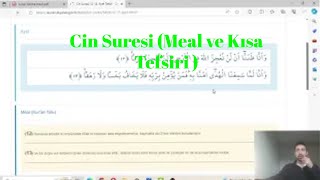 Cin Suresi Meal ve KÄ±sa Tefsiri [upl. by Nolham]