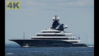 KISMET  Brand new Lürssen Project Super Yacht IMO 9881627  07052024 Elbe  Müggendorf  4K VIDEO [upl. by Oab845]