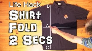 How to Fold a Shirt in Under 2 Seconds [upl. by Sommer253]