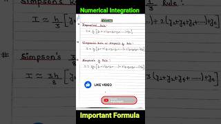 Trapezoidal rule  Simpsons Rule  Simpsons 13 rule  Simpsons 38 Rule numerical Integration [upl. by Wilkins450]