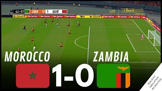 المغرب 10 زامبيا أبرز أحداث المباراة • محاكاة لعبة فيديو AFCON2023 [upl. by Ilyk711]