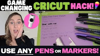 Cricut Universal Pen Adapter Hack Use ANY Pens or Markers to Write or Draw [upl. by Witte]