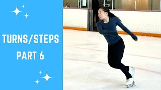 Figure skating On ice warm up with turns and steps 6 [upl. by Longley]