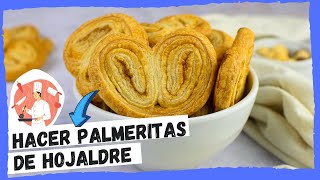 Cómo hacer PALMERITAS DE HOJALDRE 🥰  Explicado FÁCIL [upl. by Pitt160]