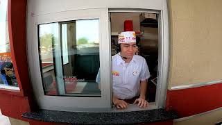 InNOut Burger Drive Thru Animal Style Hamburger 3156 N Recker Rd Mesa Arizona 27 November 2023 [upl. by Aspia]