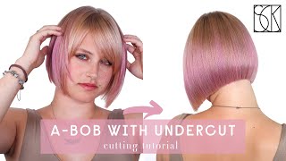 BOB HAIRCUT with UNDERCUT  tutorial by SCK [upl. by Nett]