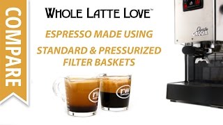 Espresso Shots Compared Using Standard and Pressurized Filter Baskets [upl. by Aleras]