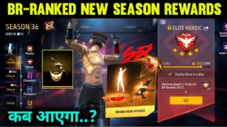 BR Ranked New Season 37 Rewards  New Rank System Free Fire 1 January 2024 New Rank Season Freefire [upl. by Llednew]