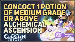 Concoct 1 potion of medium grade or above Genshin Impact [upl. by Orfurd47]