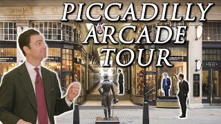 Londons Best Menswear Shopping District Piccadilly Arcade Walking Tour 🚶‍♂️  Kirby Allison [upl. by Nyrahs]