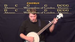 Werewolves of London  Banjo Cover Lesson with LyricsChords [upl. by Goddord475]