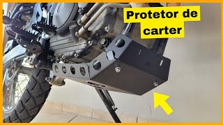 Como instalar PROTETOR DE CARTER na LANDER TENERE 250 ou CROSSER 150 Protetor de motor ATACAMA Parts [upl. by Ayk659]