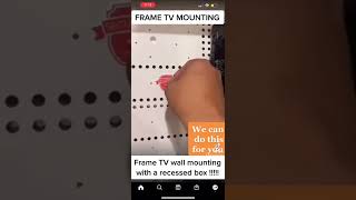 No Gap wall Mount installation with recessed box for Samsung Frame TV hidden wires frametvtoronto [upl. by Alyosha]