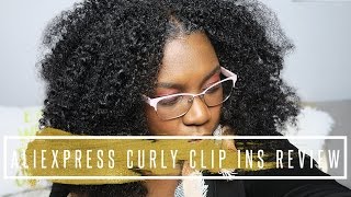 Affordable Aliexpress Curly Clip Ins Review  Honey Queen Official Store  HAIR [upl. by Renruojos627]