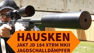 HAUSKEN Jakt JD184 XTRM MKII Schalldämpfer Schusstest auf einer Bergara BA 13 Take Down [upl. by Morganne]