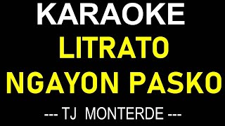 LITRATO NGAYON PASKO KARAOKE TJ MONTERDE ONLY LYRICS TEXT DISPLAY NO MUSIC BACKGROUND [upl. by Shulem765]