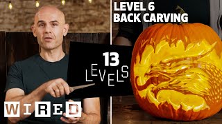 13 Levels of Pumpkin Carving Easy to Complex  WIRED [upl. by Assylla289]