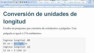 Ejemplos Java 3 convertir unidades y uso de while [upl. by Blainey]