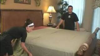 How to Make a Bed  How to Put Flat Sheets on Beds [upl. by Borras]