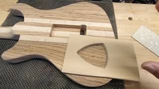 Zebrawood Guitar Build 16 Body Work 5 [upl. by Aeslehc]