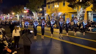 Monache High School Marauders Marching Band and Color Guard  Porterville Christmas parade 2023 [upl. by Stormy]