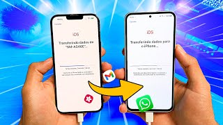 Como Transferir TODOS os Dados do Android para o iPhone Passo a Passo  ATUALIZADO 2024 [upl. by Erdied]