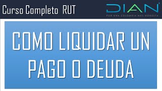 liquidación de PAGOS impuestos dian  DEUDA SANCION IMPUESTOS [upl. by Joab]