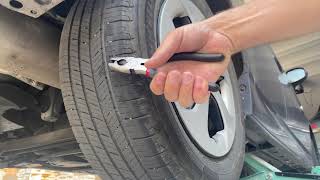 Nail in Tire and How to Fix it for FREE [upl. by Alusru]