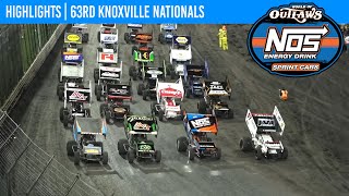 World of Outlaws NOS Energy Drink Sprint Cars  Knoxville Raceway  August 10 2024  HIGHLIGHTS [upl. by Dominick]