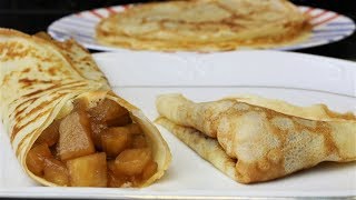 Filloas dulces rellenas de manzana caramelizada [upl. by Drice]