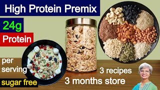 High Protein Foods  Roasted Oats Dry Fruits Seeds Premix For Muscle Gain  Sugar Free Weight Loss [upl. by Rambert]