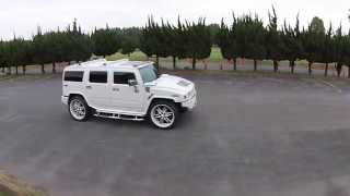 2004 H2 5D 4WD Pearl White HUMMER Luxury Package HDD TV DONZ 26in Mags w Sunroof DJI Phantom 2 [upl. by Natica]