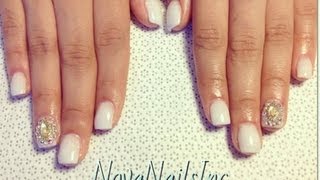 TUTORIAL Uñas Acrilicas Cortas ♥ blancoswarovski [upl. by Yklam]