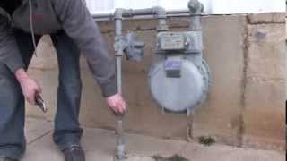 How to Shut off the Gas Line to Your House  PlumbersStockcom [upl. by Goodman]