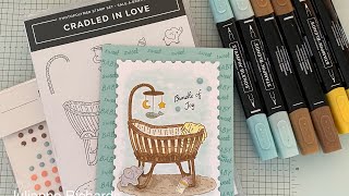 Live Crafting with the Cradled in Love stamp set  SaleABration 2024 [upl. by Kceb]