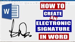 How to create an electronic signature in Word  Microsoft Word Tutorials EASY [upl. by Kandace991]