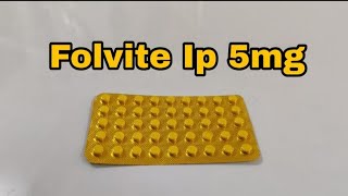 Folvite  Folic Acid Ip 5mg Price  Used for Headache  irritation  Mainly for Iron [upl. by Kenon47]