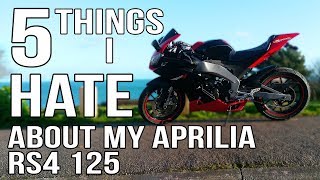 Things I HATE About My Aprilia RS4 125  MotoVlog 4 [upl. by Amlas]