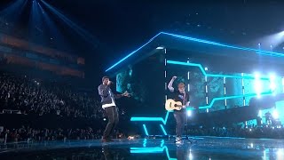 Ed Sheeran – Castle On The Hill amp Shape Of You feat Stormzy Live from the Brit Awards 2017 [upl. by Ahsaelat142]