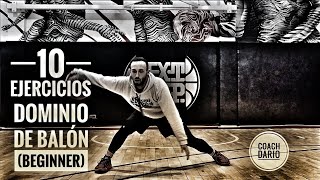 10 ejercicios Dominio de balón Beginner  Coach Dario  Basketballfundamentals [upl. by Ydieh]