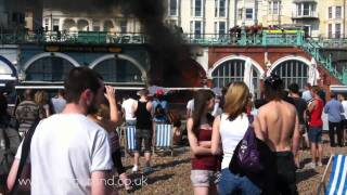 Brighton Chip Shop Goes Up In Flames HD [upl. by Caitrin]