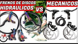 FRENOS DE DISCO HIDRAULICOS VS FRENOS MECANICOSCICLISMO BICICLETASMTB [upl. by Ellesij693]