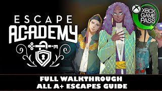 Escape Academy  Full Walkthrough All A Escapes  Overachiever Achievement  Trophy Guide [upl. by Mycah]