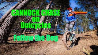 Cannock Chase on unicycles Follow the Dog [upl. by Suoicserp]