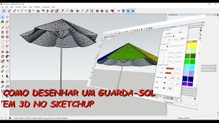 Como desenhar um guardasol no SketchUp [upl. by Lumbye936]